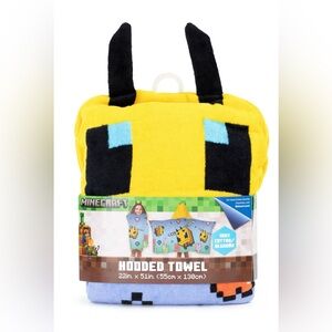 NEW Minecraft Kids Cotton Hooded Towel